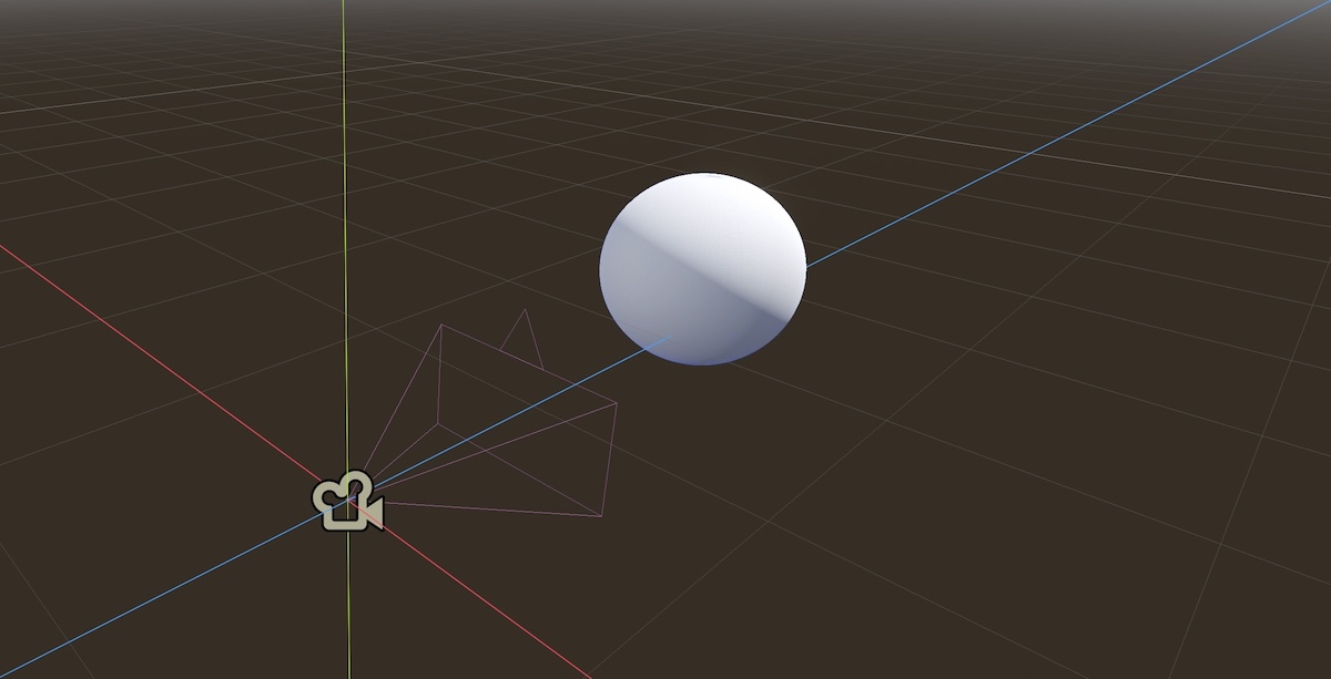 basic scene with camera, viewport and an object